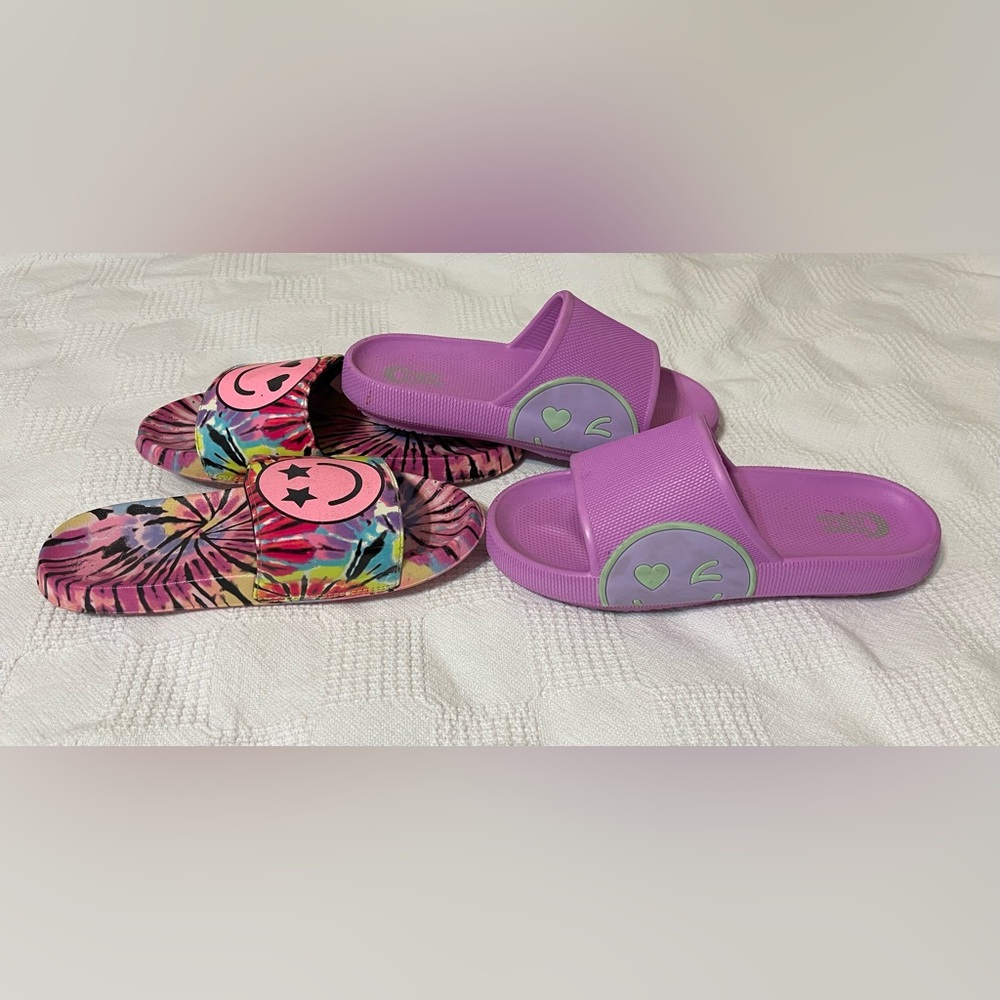 The Children's Place Purple and Multicolor Girls Slide Sandals